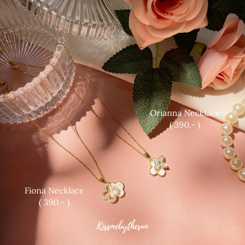 Kissmebythesun - Fiona & Orianna Necklace | สร้อยคอจี้ดอกไม้ สแตนเลส