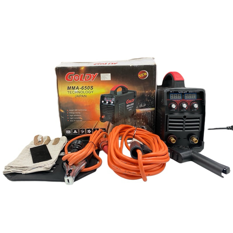 GOLDY ตู้เชื่อม Inverter IGBT รุ่น MMA-650S ตู้เชื่อมไฟฟ้า เครื่องเชื่อม บอร์ดใหญ่ มีระบบ Arc Force และ Hot Start