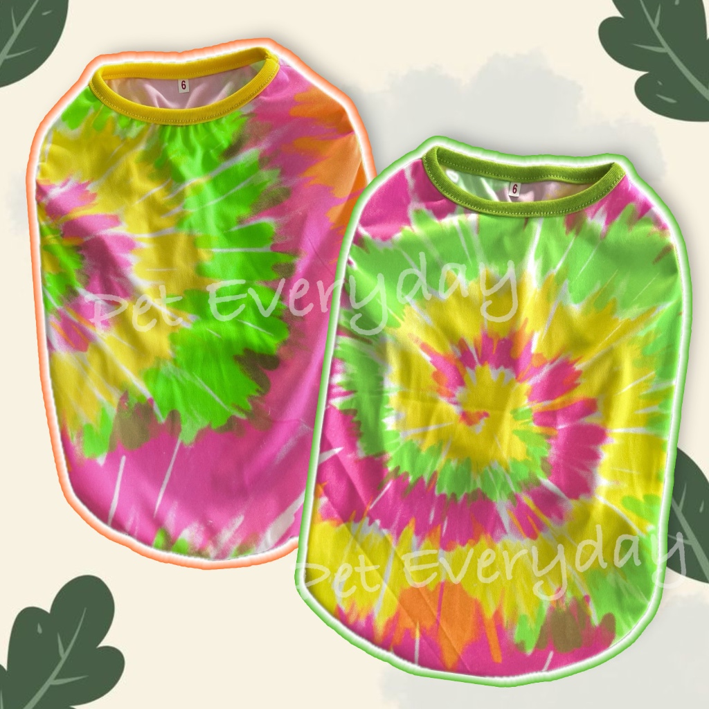 ส่งฟรี เสื้อมัดย้อม มีไซส์สุนัขพันธุ์ใหญ่ กล้ามsummer รูปที่ 3