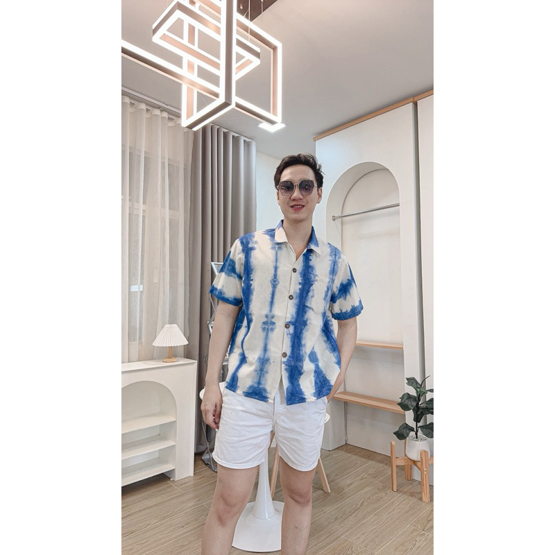 เสื้อคอโปโลชายรุ่นมีกระดุมย้อมคราม (รุ่นกระดุม) - รูปที่ 5