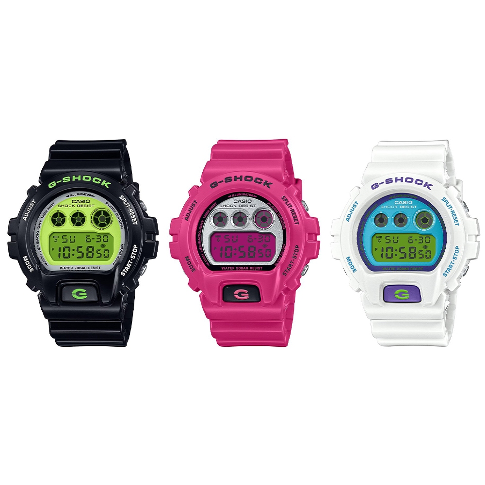 Casio G-Shock นาฬิกาข้อมือผู้ชาย รุ่น DW-6900,DW-6900RCS,DW-6900RCS-1,DW-6900RCS-4,DW-6900RCS-7