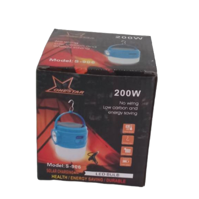 ไฟตุ้มโซล่า ไฟฉาย 100w F-892 หลอดไฟ LED แบตในตัว (2in1 ชาร์จUSB และโซล่าเซลล์) มีด้ามจับ ตะขอแขวน จุ