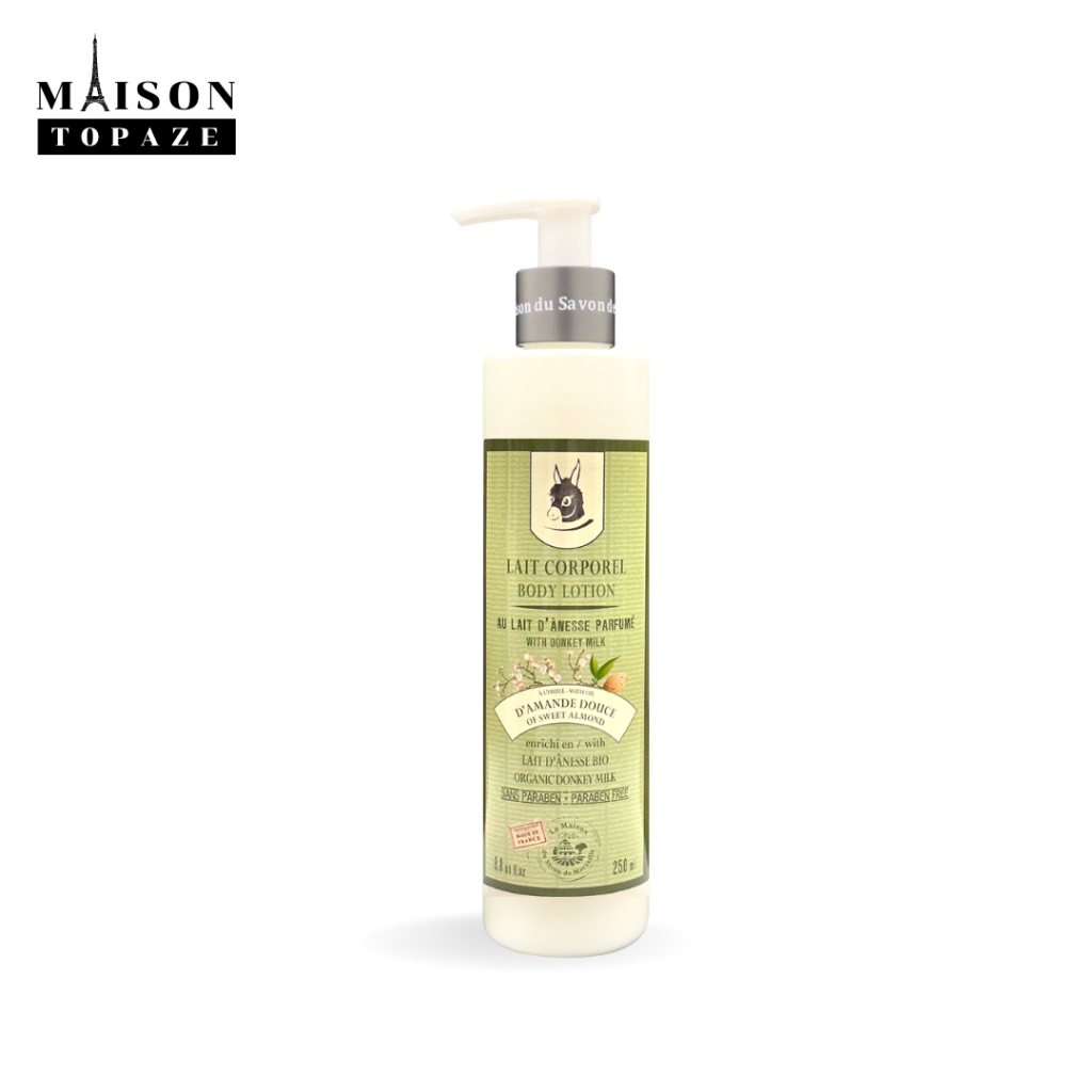 Marseille Body Lotion with Organic Donkey Milk (Sweet Almond) บอดี้โลชั่น ออร์แกนิคน้ำนมลา กลิ่นสวีทอัลมอนด์