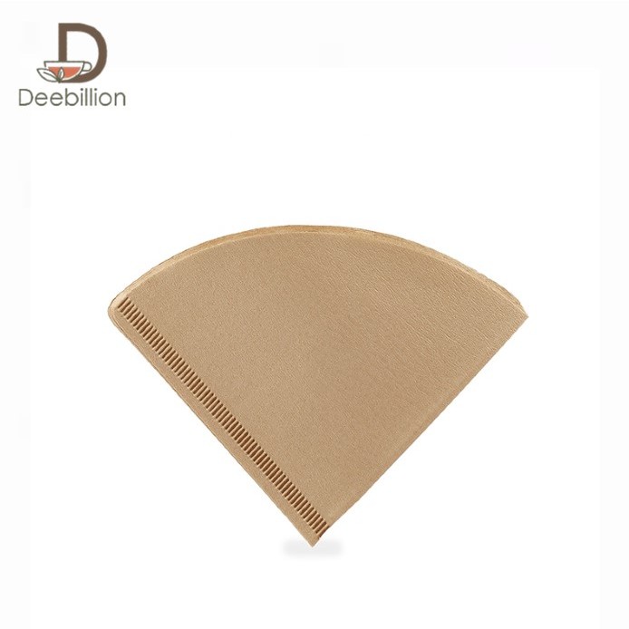กระดาษดริปกาแฟ ทรงV กระดาษกรองกาแฟวงกลม 100แผ่น Paper Filter สำหรับหม้อต้มกาแฟ Moka Pot และ AeroPress Deebillion