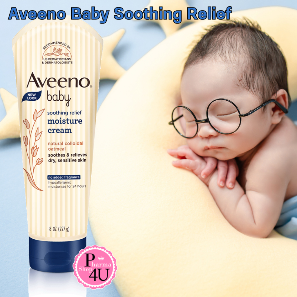 Aveeno Baby Soothing Relief Moisture Cream 227g ครีมบำรุงผิวทารก สูตรสำหรับผิวแห้งมาก [6727]