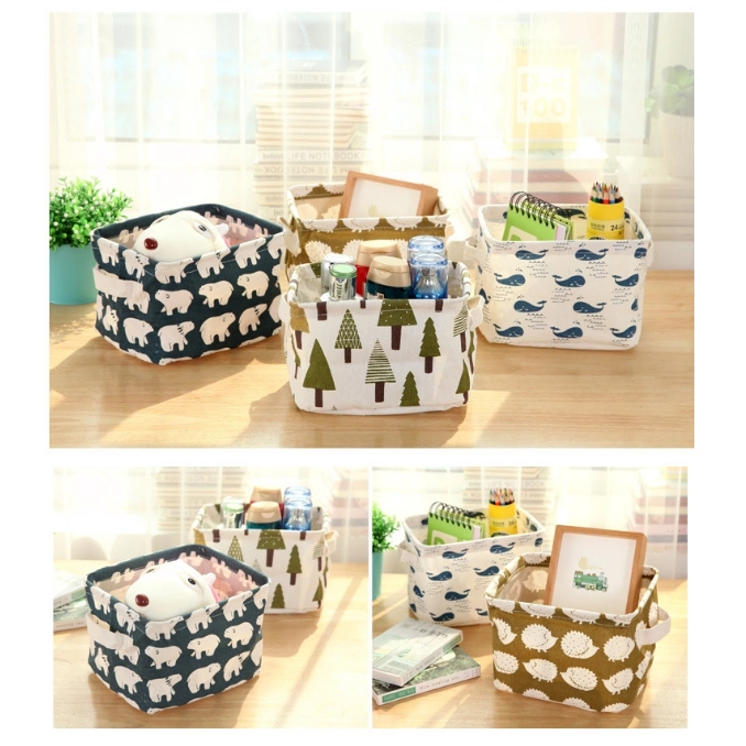 #TH25 ตะกร้าเก็บของ ตะกร้าผ้า กล่องเก็บของ ตะกร้าพับได้ กล่องพับ ขนาดเล็ก Small storage basket