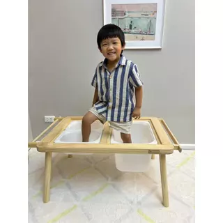 Montessori Kids Sensory/LEGO Table Wood (FLISATฟลิแซท Reform) โต๊ะเด็ก มอนเตสซอรี่ ปรับความสูงได้ พร้อมที่ใส่กระดาษวาดร