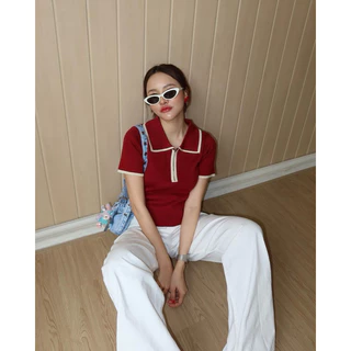 MALIMAYS - Zip Knit Polo เสื้อคอปกซิปหน้า