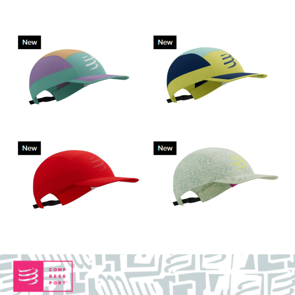 COMPRESSPORT หมวกวิ่งทรง 5 Panel Light Cap เล่นกีฬา ออกกำลังกายกลางแจ้ง กันแดด ทรงแคมป์ปิ้ง สีใหม่