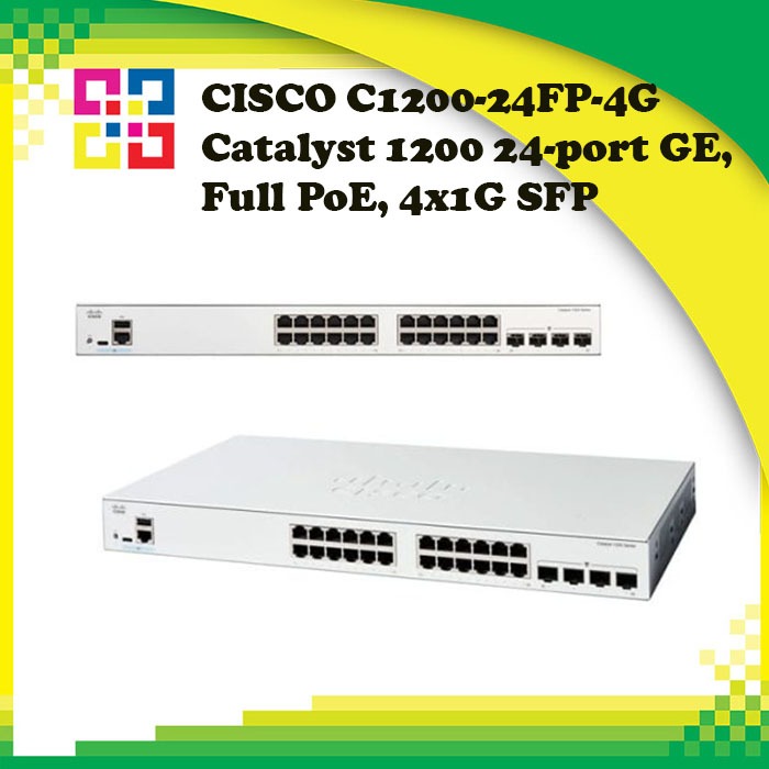CISCO C1200-24FP-4G Catalyst 1200 24-port GE, Full PoE, 4x1G SFP
