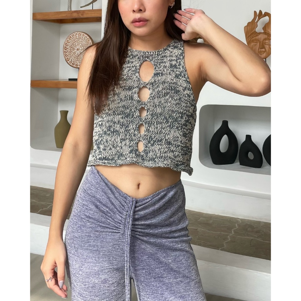knitCircle - NEST (4 สี) Cropped tank top รูปที่ 2