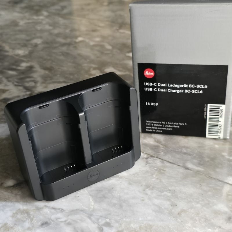Leica BC-SCL6 dual charger for Leica Q2, Q3, SL, SL2, SL3 battery