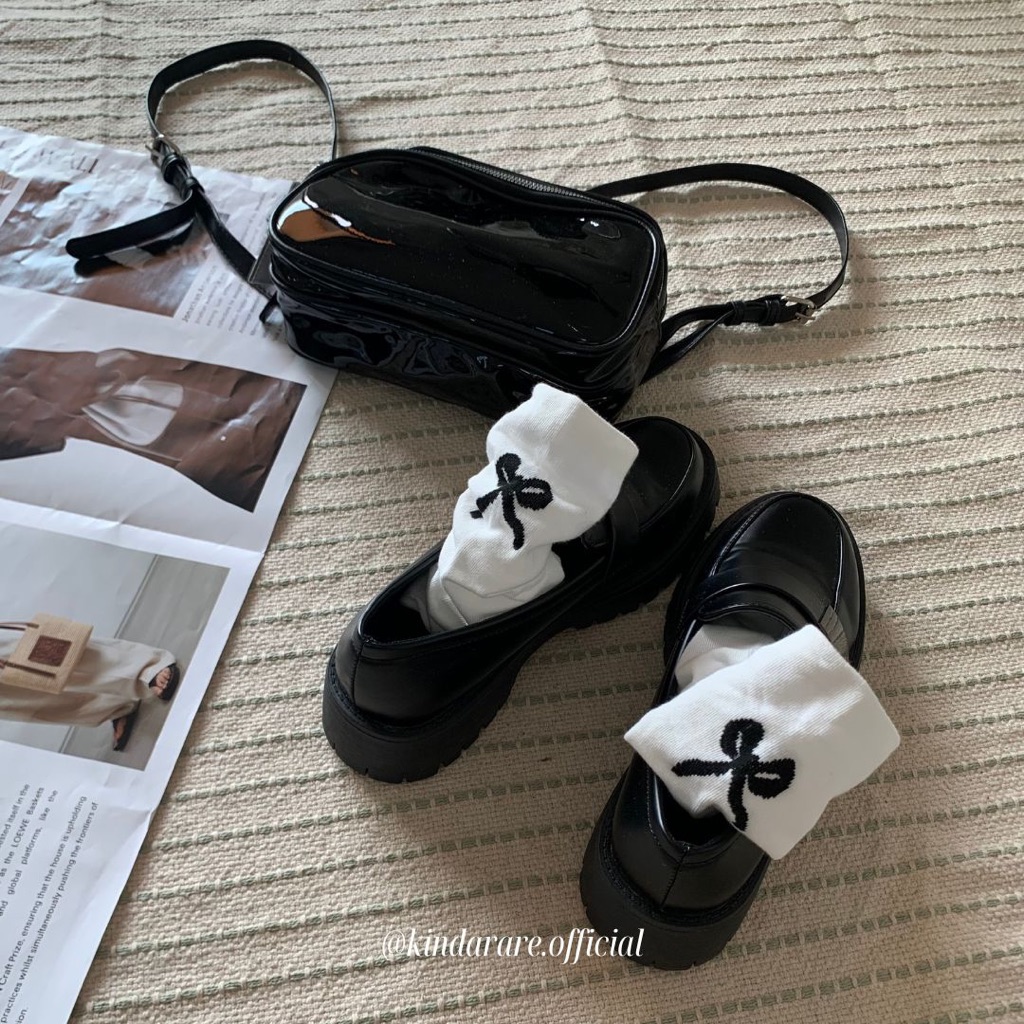 KINDARARE — Cassie baby ribbon socks (รวมถุงเท้าโบว์ ทุกแบบ พร้อมส่ง)