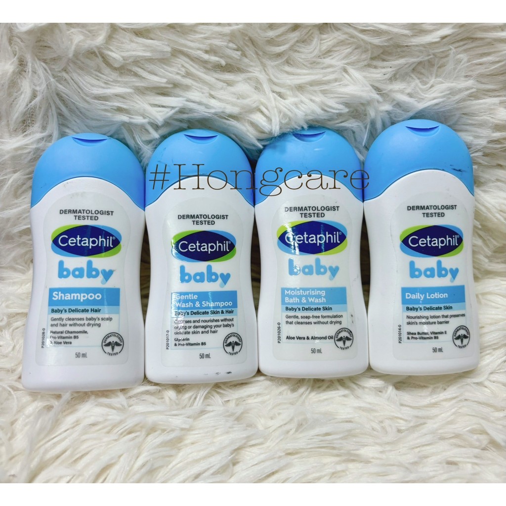 Cetaphil Baby Gentle Wash and Shampoo หรือ Shampoo หรือ Daily Lotion ขนาดพกพา 50 ml^^