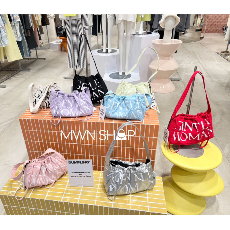Gentlewoman Sale กระเป๋า มีโค้ดลด30% dumpling กระเป๋าสะพายไหล่ เกี๊ยว พร้อมถุงกระดาษ ของแท้จากชอป