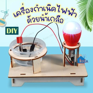 เครื่องกำเนิดไฟฟ้า ด้วยน้ำเกลือ จำลองการทำงานของแบตเตอรี่รถยนต์ สิ่งประดิษฐ์ การทดลองวิทย์ STEAM งานประดิษฐ์วิทยาศาตร์