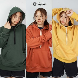 สีพลาสเทล เสื้อกันหนาวมีฮู้ด(ไม่มีซิป) ผ้าเกรดพรีเมียม