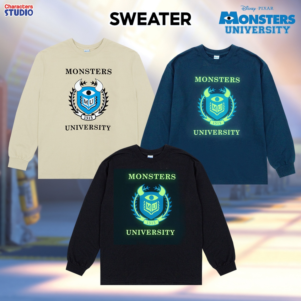 Disney Monsters university sully Men & Women Sweater Glow In The Dark - เสื้อสเวตเตอร์ผู้ใหญ่ มหาลัย มอนสเตอร์