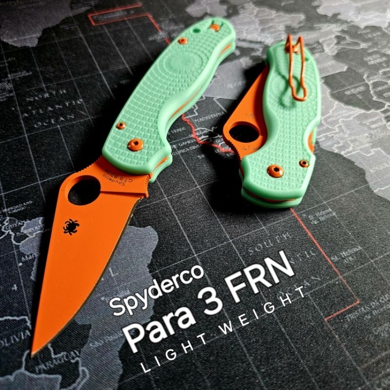 มีดพับ Spyderco Para3, FRN, Orange Mint