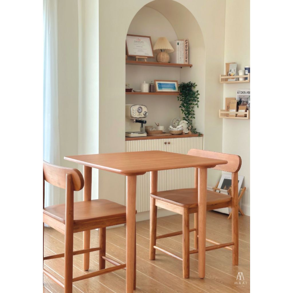 MAAI Design Haru Table โต๊ะทานข้าว 80×80 สไตล์ญี่ปุ่น มินิมอล โคซี่