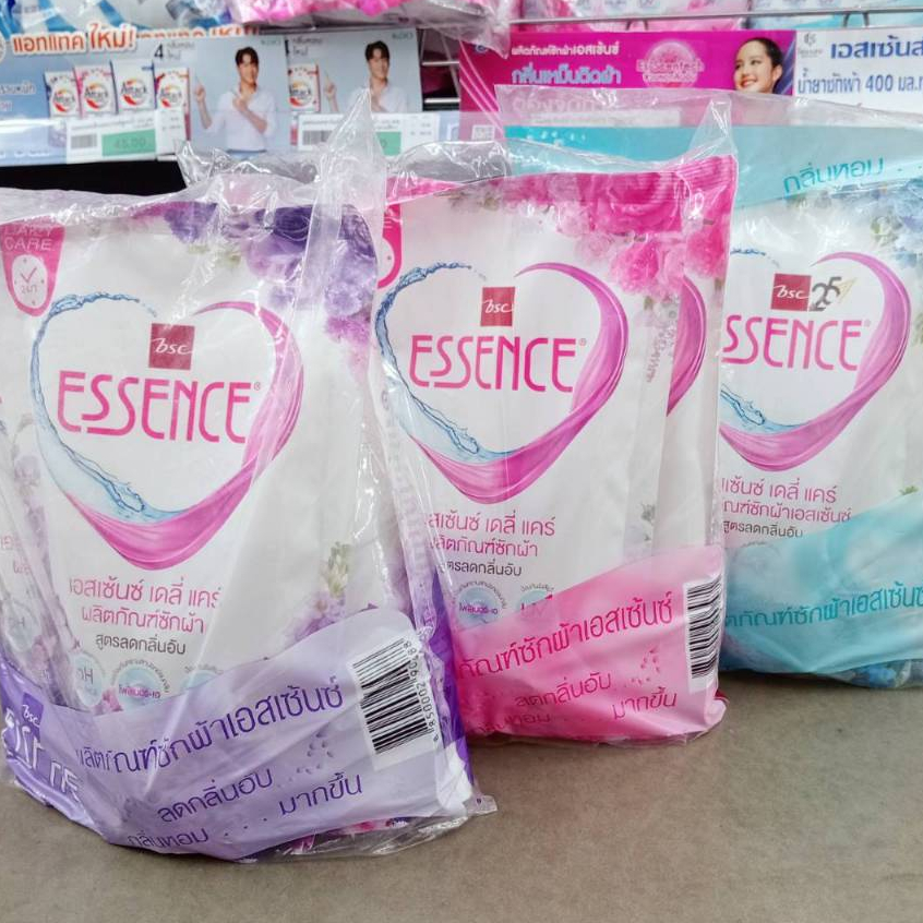 (แพค 3) Essence เอสเซ้นซ์ เดลี่แคร์ น้ำยาซักผ้า ช่วยลดกลิ่นอับ 400 มล. มี 3สูตร