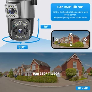 V380 Pro กล้องวงจรปิด หน้าจอคู่ ​5ล้านพิกเซล กันน้ํา AI โมบายแทรคเกอร์ กล้องสองเลนส์ WiFi หน้าจอคู่ กันน้ํา เสียงสองทาง