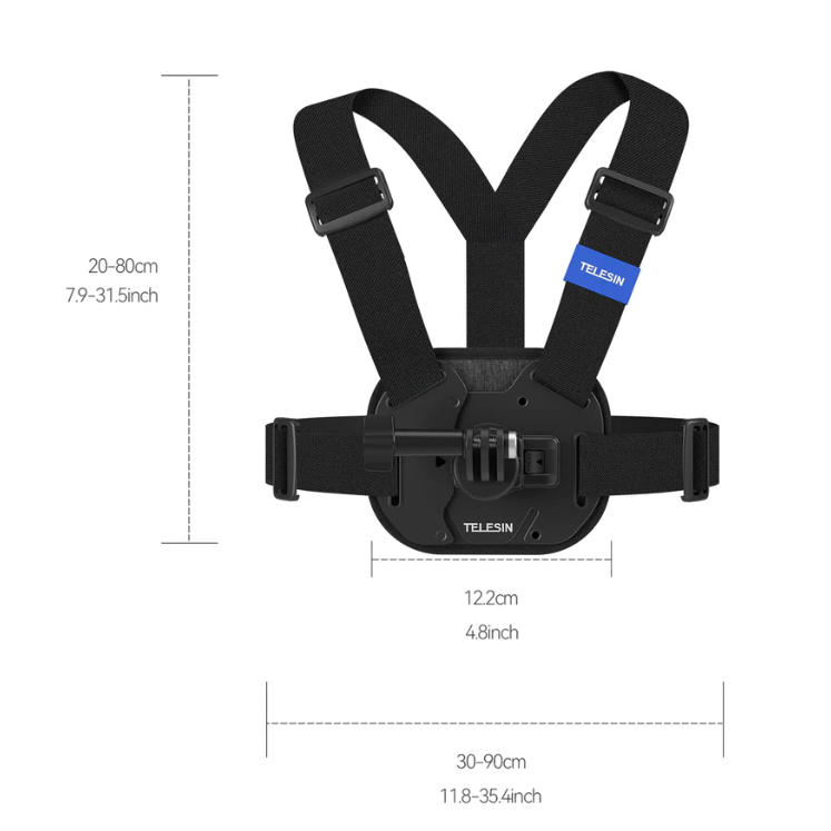 TELESIN Quick Release Version ชุด Adapter Set Magnetic / Magnetic Backpack Clip/สายคาดอก Vest Chest Strap