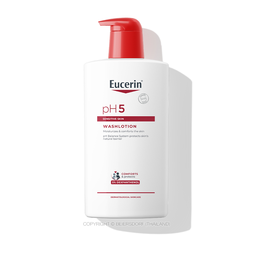 ครีมอาบน้ำสำหรับผิวธรรมดา ผิวแห้ง Eucerin pH5 SENSITIVE SKIN WASHLOTION 1000 ML