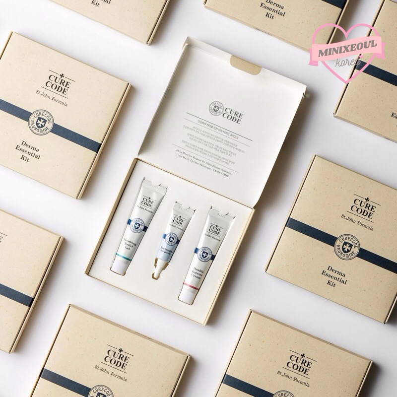 ของแท้ | ส่งเร็ว CureCode Derma Essential Kit ขนาดทดลอง ขนาดพกพา Soothing Relief Gel Double Barrier Cream Ampoule