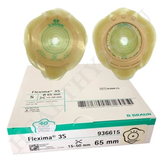 B Braun Flexima 3S Baseplate Ostomy Wafer แป้นสำหรับติดถุงอุจจาระ/ถุงปัสสาวะหน้าท้อง ขนาด 55, 65 มม.(เฉพาะแป้น) (1 แป้น)