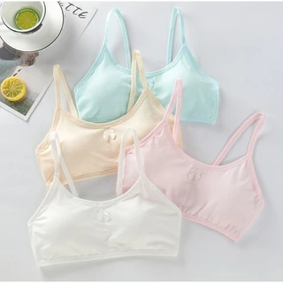 พร้อมส่ง! พร้อมส่ง! ชุดชั้นในเด็กผู้หญิง เสื้อในเด็ก แบบมีตะขอและไม่มีตะขอ นิ่มใส่สบาย 8-15 ขวบ ฟรีไซด์ รอบอก 28-32
