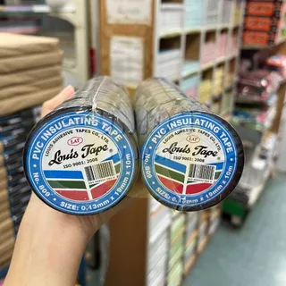 (USP)💯แท้/หนา/ปลอดภัย/พร้อมส่ง💯(ยกแถว10ม้วน) LOUIS ELECTRICAL TAPE เทปพันสายไฟ PVC หนา พันสายไฟ หนา สีดำ เทปดำ เทปพัน