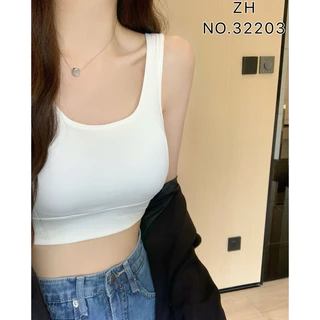 บราฟองน้ำในตัว สปอร์ตบราผ้าลื่นสินค้าพร้อมส่งZH.32203