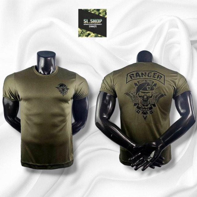 RANGER เสื้อยืดสกรีน ผ้าไมโครโพลีเอสเตอร์ 100%