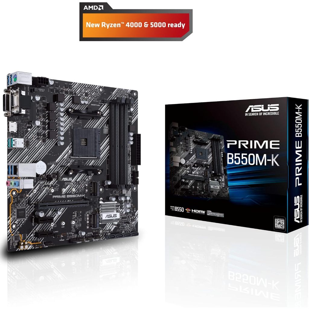 MAINBOARD (เมนบอร์ด) ASUS PRIME B550M-K (DDR4) (SOCKET AM4) (MICRO-ATX)