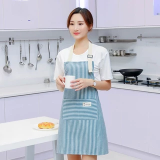 NYOTA ผ้ากันเปื้อนผ้าฝ้ายและผ้าลินินสไตล์ญี่ปุ่นห้องครัวที่บ้านเสื้อผ้าทำงานพิเศษทำอาหารผ้าเช็ดมือป้องกันการเปรอะเปื้อน
