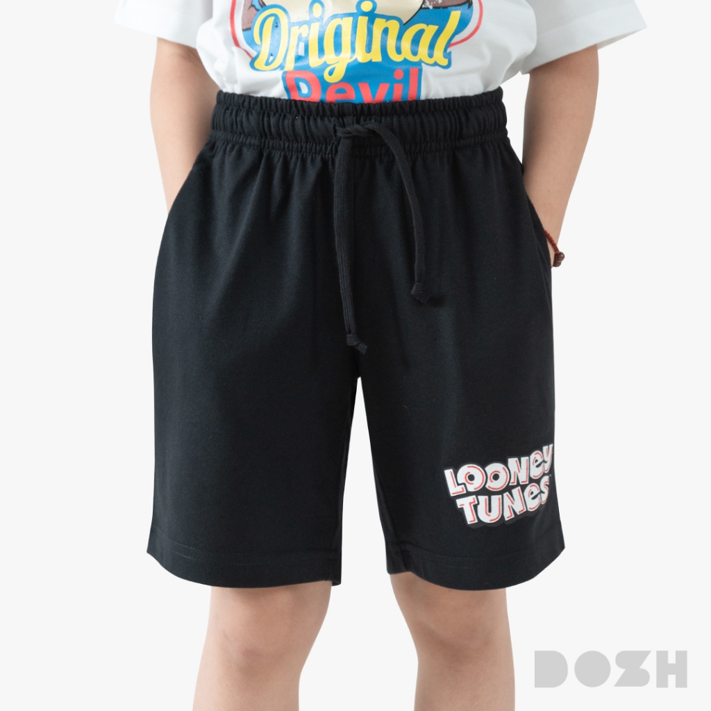 DOSH-UT BOY'S SHORTS LOONEY TUNES กางเกงขาสั้นเด็กชาย 2 สี ขาว-ดำ LLTBR5000-BL (4-10)