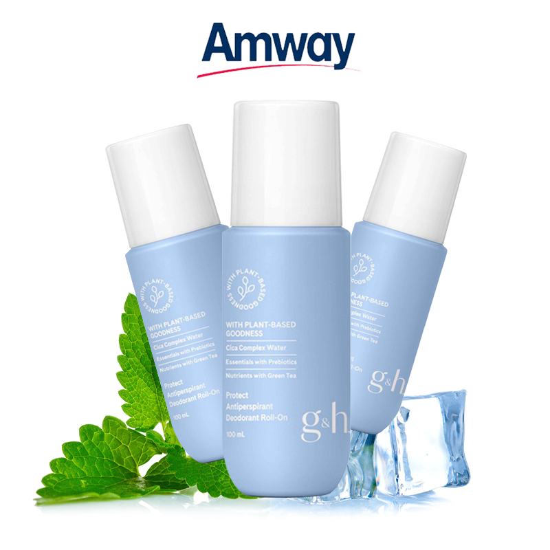 New Amway G&H Roll-On 100ml. ลูกกลิ้งแอมเวย์ ระงับเหงื่อและกลิ่นกาย G&H โพรเทค โรออนระงับกลิ่นกาย