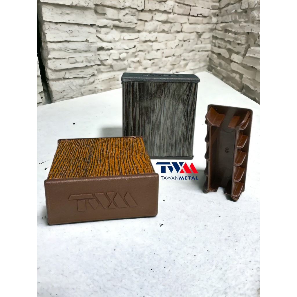 ฝาปิด 2“x3/4” สำหรับเหล็กกล่องลายไม้ และ สีเมทัลลิค