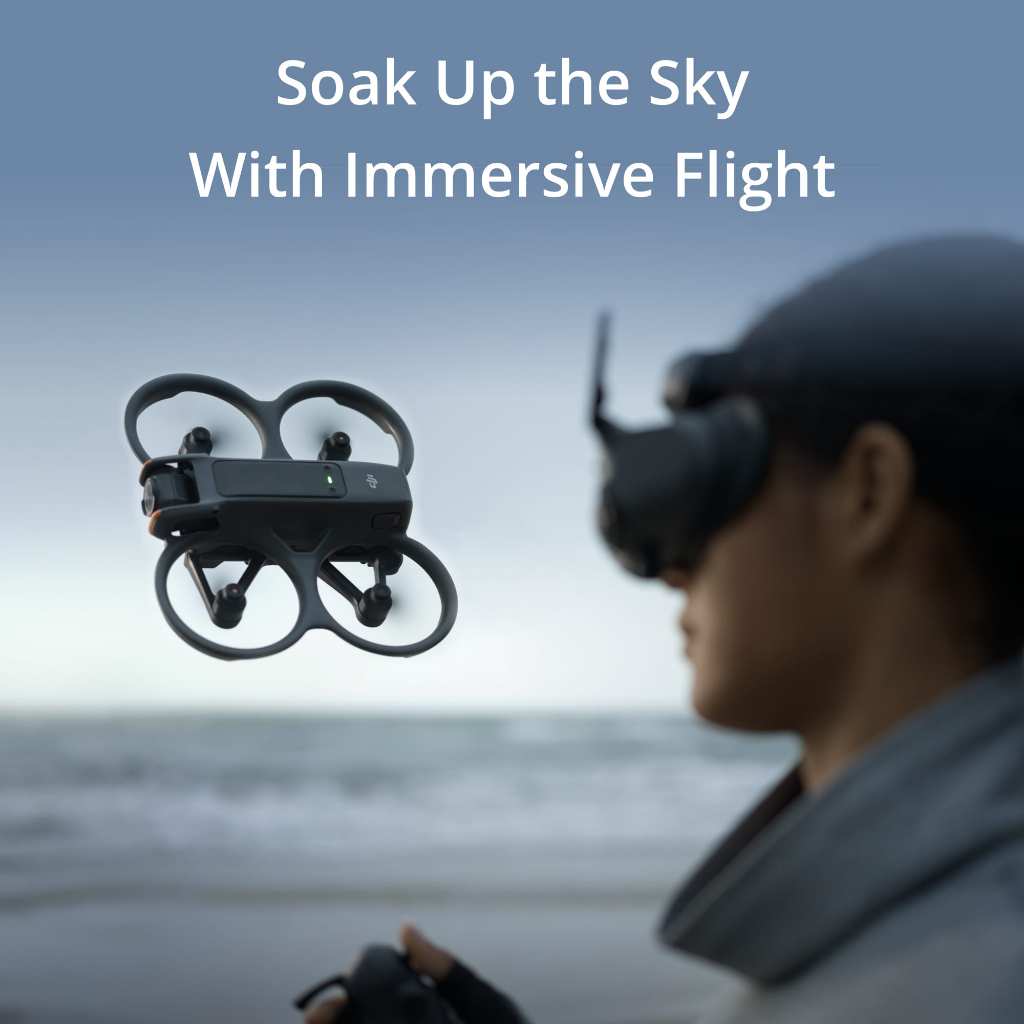 DJI Avata 2 - Camera Drone | โดรนขนาดกะทัดรัด | 1/1.3″ CMOS 4K/60fps | มีกิมบอล | พร้อมใบพัดในตัว