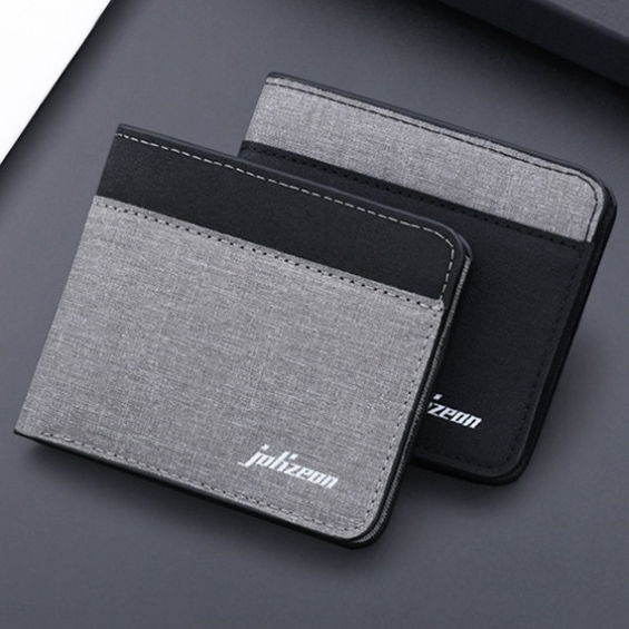 กระเป๋าสตางค์ผ้าแคนวาส แข็งแรงทนทาน Men Wallet (แนวนอน) jl-402