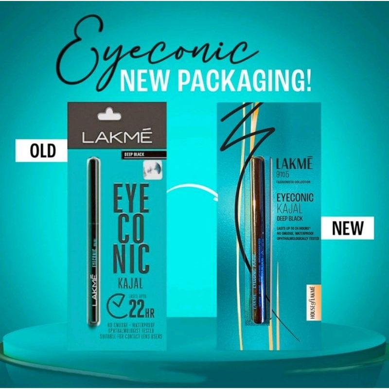 orignal lakme eyeconic kajal deep black eye liner from india 🇮🇳  อายไลเนอร์สีดำเข้มสูตรกันน้ำจากอินเ