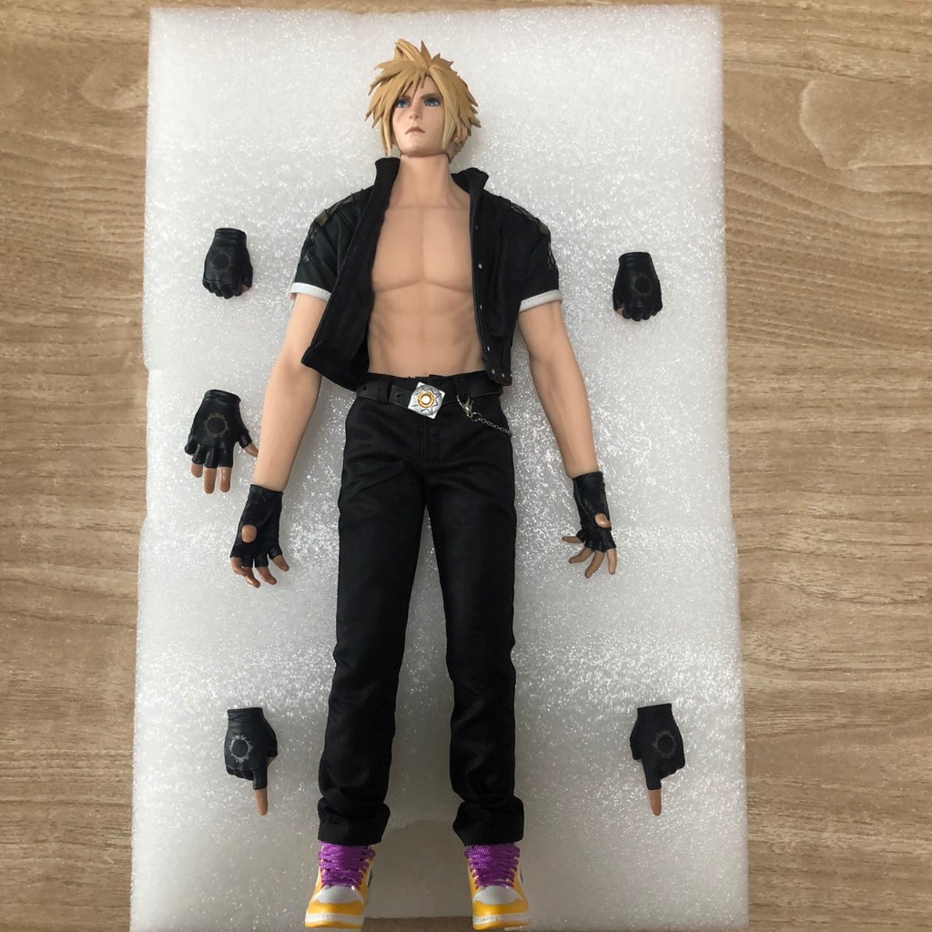 In-Stock 1/6 Figure Gametoys GT-002 Head with Silicone Body and DIY Cloth Gangster Cloud Final Fantasy 7 Remake FF7