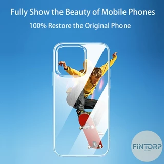 แฟชั่น บางเฉียบ เคสใสสำหรับ iPhone 13 12 11 14 15 16 17 Pro XS Max XR X 8 7 Plus SE อ่อนนุ่ม TPU ซิลิโคนโปร่งใสปกหลัง