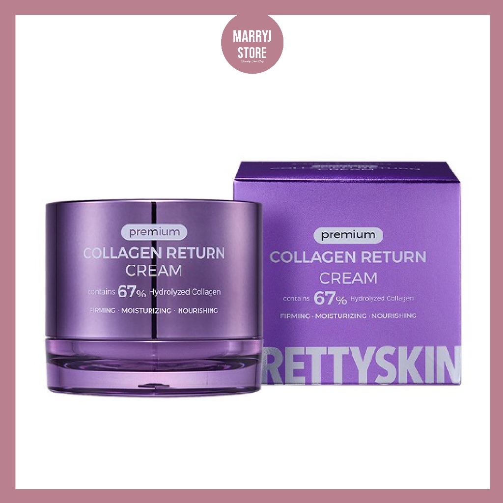 (แท้/พร้อมส่ง💗) PrettySkin Premium Collagen Return Cream 50ml. (กระปุกสีม่วง)