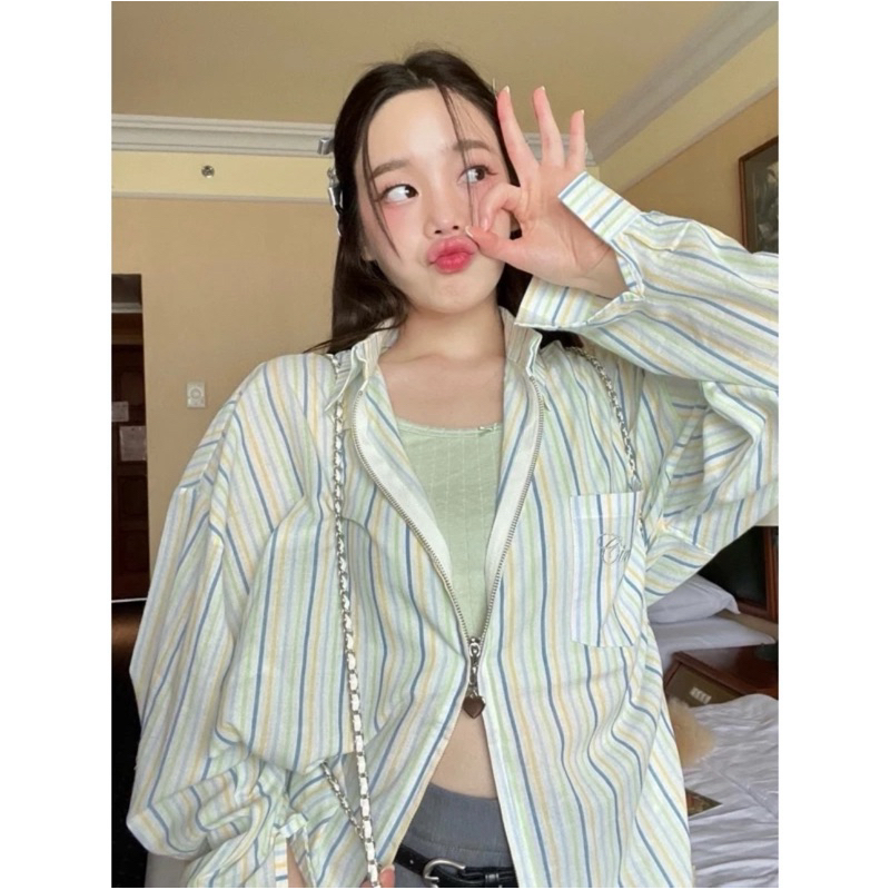 (ของใหม่ พร้อมส่ง) Cintage เสื้อแขนยาวซิป Lesley shirt + เสื้อแขนสั้น Simmon shirt