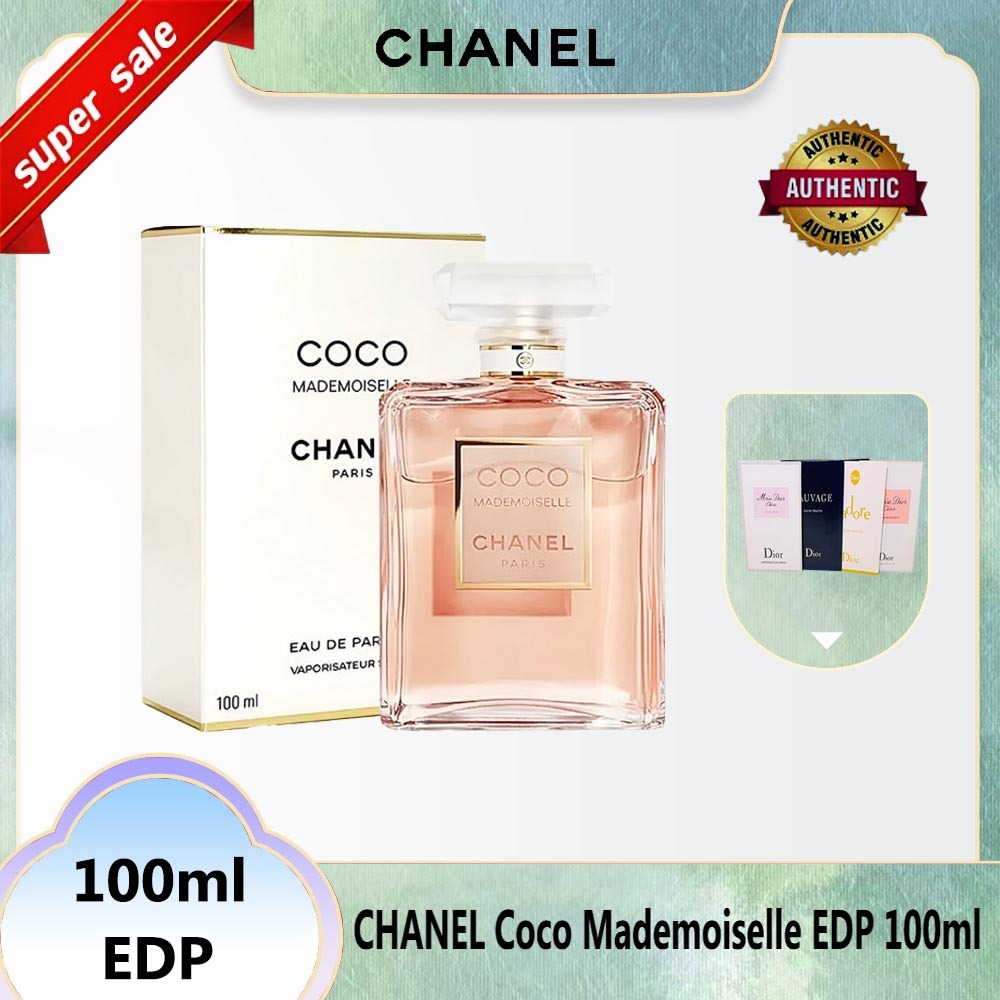 💕ของแท้ 100%💕Chanel Coco Mademoiselle Eau De Parfum 100ML  น้ำหอมผู้หญิง🔥🎁2 ตัวอย่างน้ำหอม