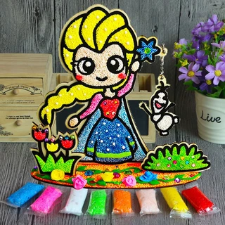 พร้อมส่ง ดินโฟม wooden foam clay กระดานแปะเม็ดโฟม diy ระบายสีแผ่นไม้ ดินปั้น ของเล่นเสริมพัฒนาการ