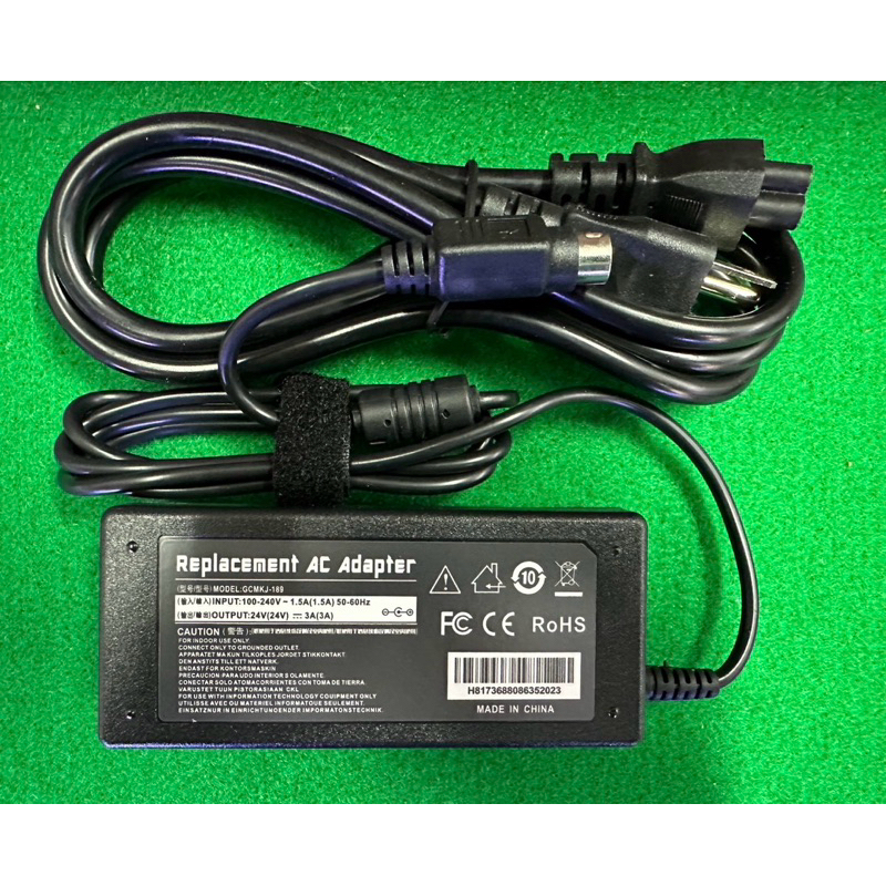 หม้อแปลงไฟDC 24ｖ3A แจ็ค4รูพร้อมสายAC