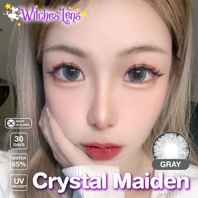 คอนแทคเลนส์ มี อย.ไทย รุ่น Crystal Maiden (Copy Right) สีเทา/ตาล Gray/Brown มีสายตา (0.00)-(-7.00) รายเดือน